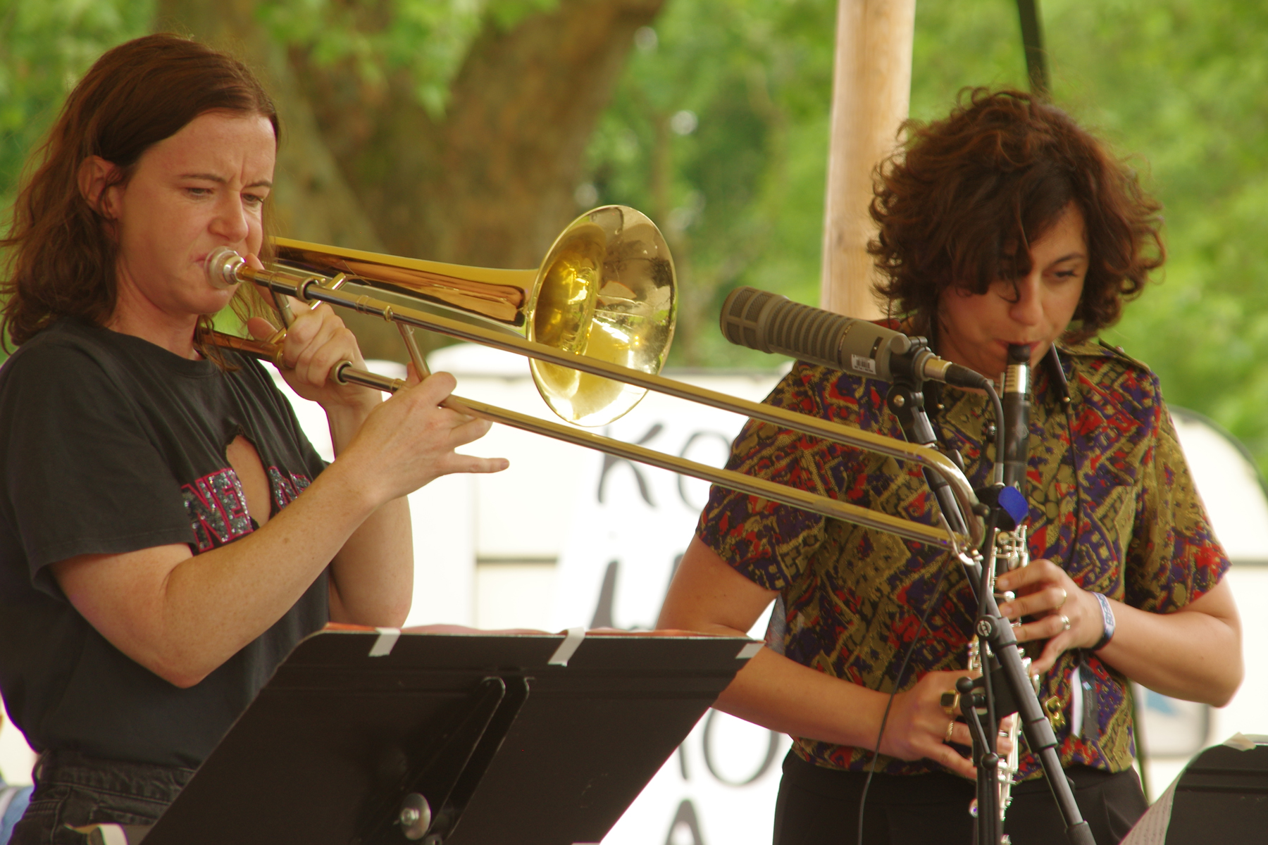 Shannon Barnette (trombone); Shabnam Parvaresh (clarinet)