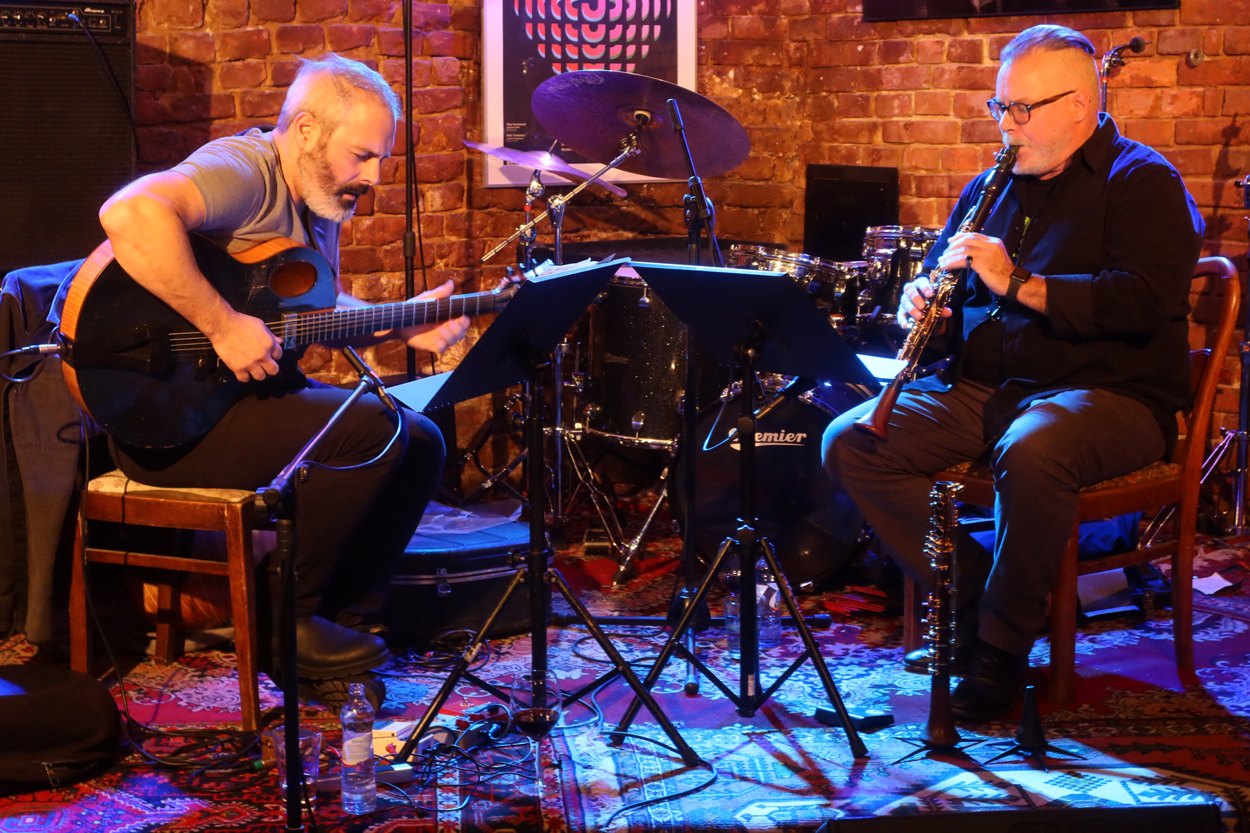 Gordon Grdina (oud) and François Houle (basset clarinet)