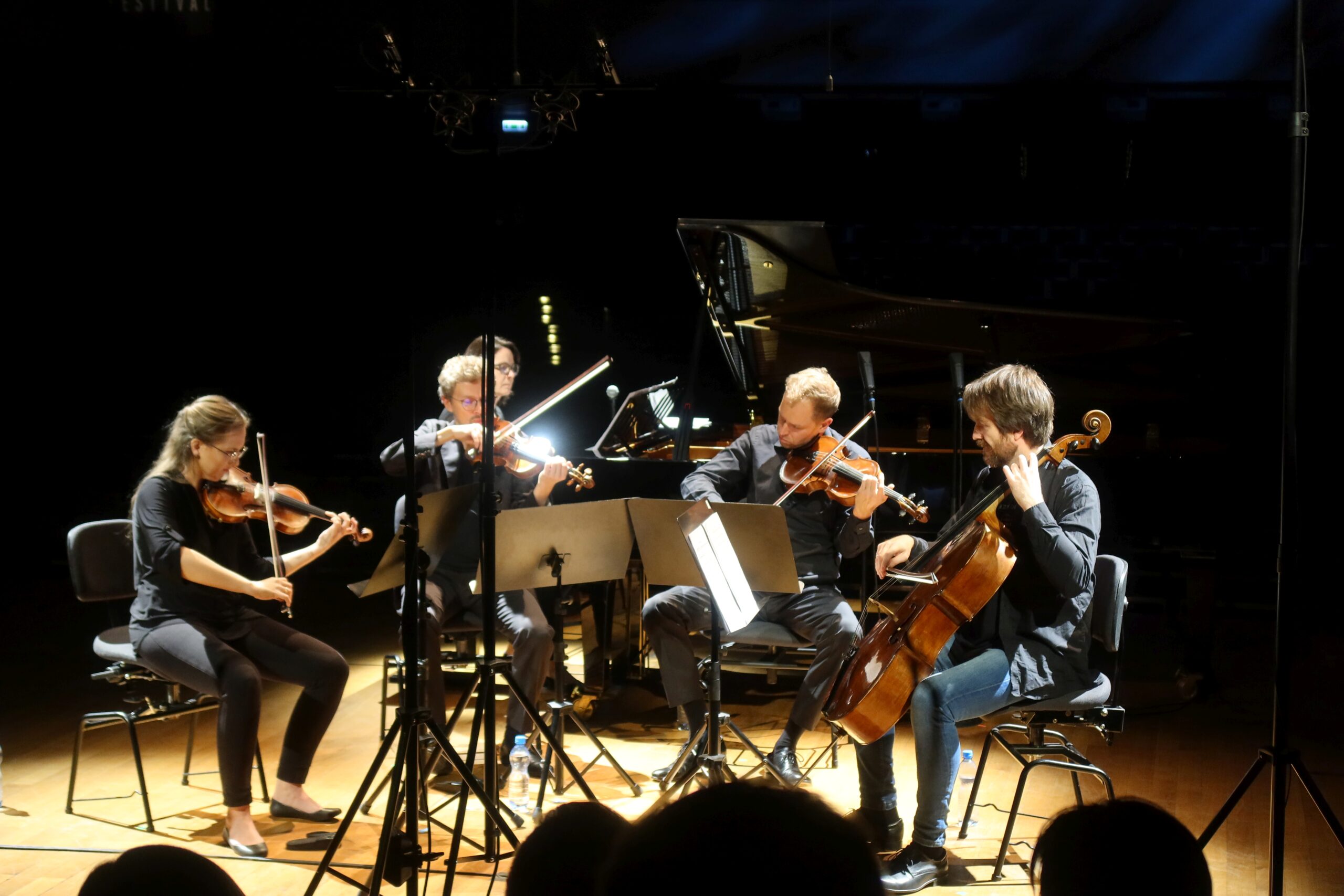 Lutosławski Quartet Roksana Kwaśnikowska and Marcin Markowicz (violins); Artur Rozmysłowicz (viola); Maciej Młodawsk (cello); Kris Davis (piano) 